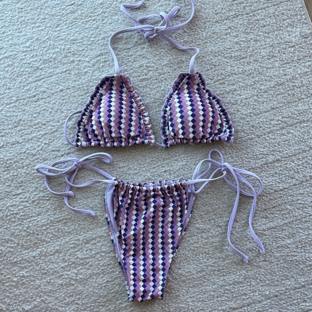 Strawberry Milk Mob Periwinkle Bikini Set